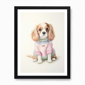 Baby Animal Watercolour Puppy 1 Art Print