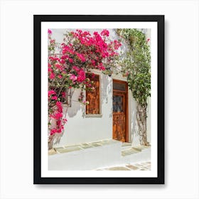 Pink Bougainvillea On The Greek Islands Art Print