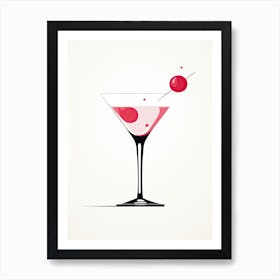 Mid Century Modern French Martini Martini Floral Infusion Cocktail 2 Art Print