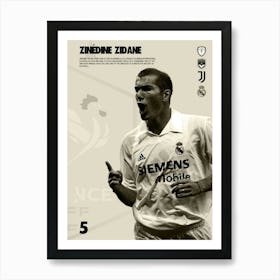 Zinedine Zidane 1 Art Print
