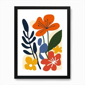 Abstract Floral Print 4 Art Print