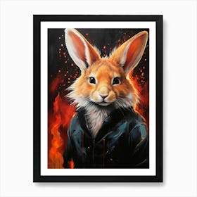 Rabbit On Fire 1 Art Print