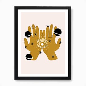 Hands And Devil Eye Art Print