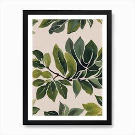 Sea Lettuce Vintage Graphic Watercolour Art Print