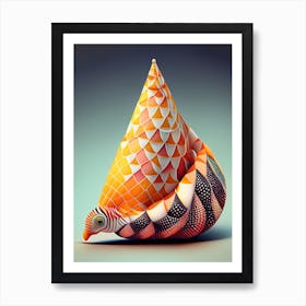 Cone Snail  Patchwork Art Print