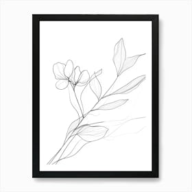 Flower Drawing 2 Art Print