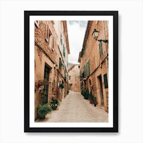 Beautiful Streets Of Valldemossa On Mallorca Island In Spain Art Print