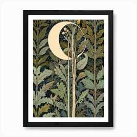 William Morris Print Moon And Leaves Art Print