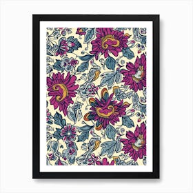 Iris Impress London Fabrics Floral Pattern 2 Affiche