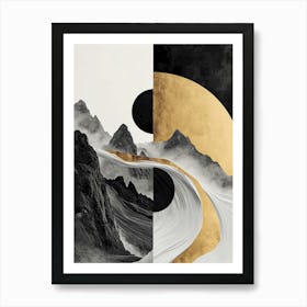 Black And Gold Canvas Print Art Print