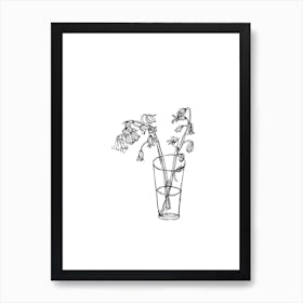 Bluebells Line Art Print