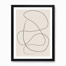 Swirling One Line Poster Art Print