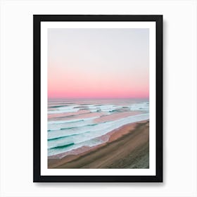 Freshwater Beach, Australia Pink Photography 2 Art Print