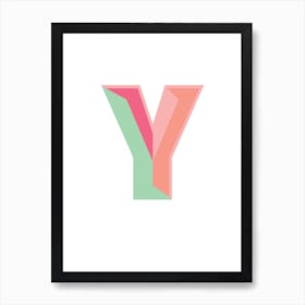 Tropical Initial Y Art Print