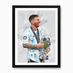 Lionel Messi Argentina 5 Art Print