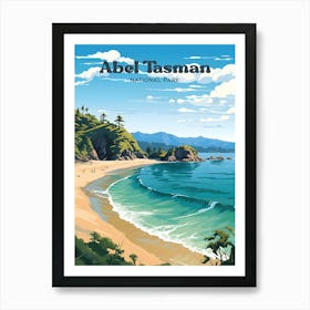 Abel Tasman National Park Poster New Zealand Travel Art Art Print