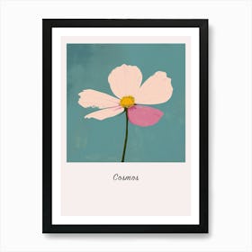 Cosmos 1 Square Flower Illustration Poster Art Print