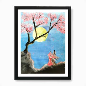 Japanese Moonlight Art Print