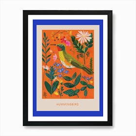 Spring Birds Poster Hummingbird 2 Art Print