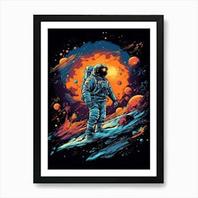 Astronaut In Space 16 Art Print