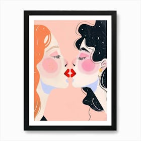 Two Women Kissing 24 Art Print