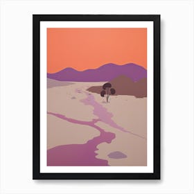 Kyzylkum Desert   Asia (Kazakhstan And Uzbekistan), Contemporary Abstract Illustration 4 Art Print