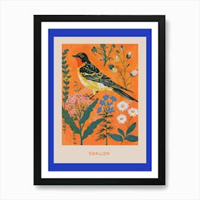 Spring Birds Poster Swallow 5 Art Print