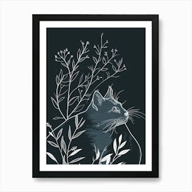 Birman Cat Minimalist Illustration 3 Art Print