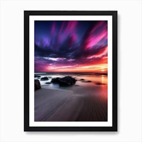 Sunset At The Beach 542 Art Print