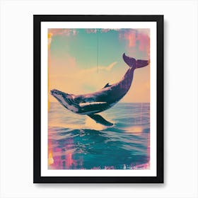 Whimsical Whale Polaroid Inspired 2 Art Print