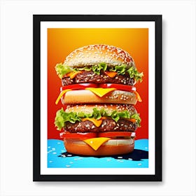 Hamburger Realistic Photography Art Print