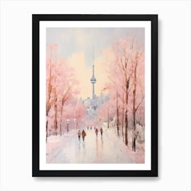 Dreamy Winter Painting Toronto Canada 2 Art Print