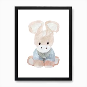 Nursery Baby Donkey Affiche