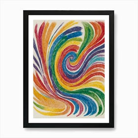 Rainbow Swirl Art Print