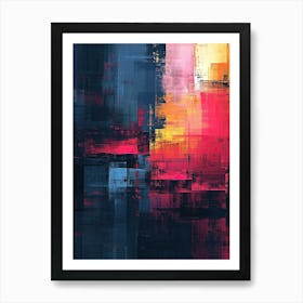 Abstract Painting | Pixel Minimalism Art Series Art Print