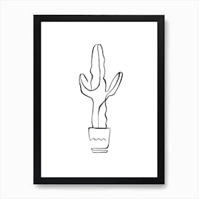 Minimal Cactus Plant Art Print