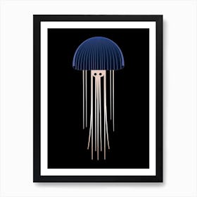 Comb Jellyfish Cartoon 1 Art Print