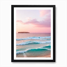 Kleftiko Beach, Milos, Greece Pink Photography 1 Art Print