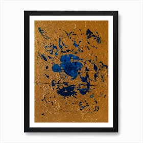 Blue And Gold Art Print