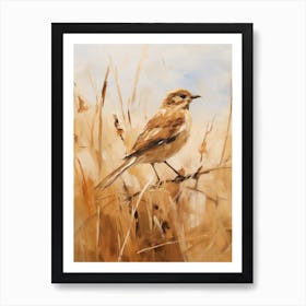 Bird Painting Lark 3 Art Print