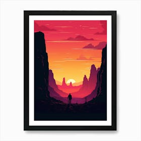 Sunset In The Desert 12 Art Print