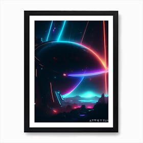 Asterism Neon Nights Space Art Print