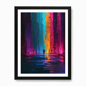 Rasterized Rays | Pixel Art Series Art Print