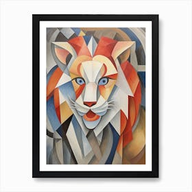 Lion Abstract Pop Art 6 Art Print