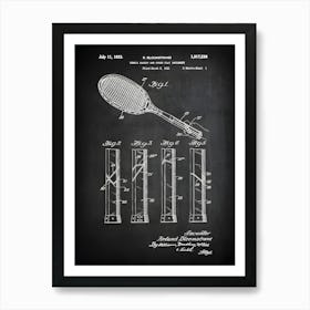 Tennis Patent, Tennis Gifts, Tennis Coach Gift, Tennis Decor, Tennis Art, Tennis Racquet Art, Tennis Print, Tennis Poster, Racquet, St2361 Art Print