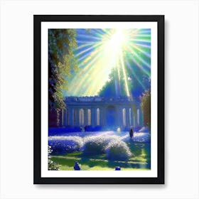 Palace Of Fontainebleau Gardens, 1, France Classic Painting Art Print