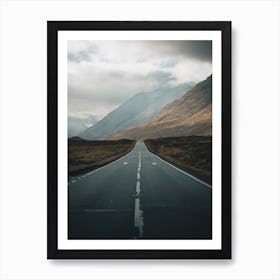 Empty Road In The Mountains Art Print