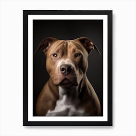 Portrait Of A Pit Bull Terrier, pet portrait, dog portraits, animal portraits, artistic pet portraits, dog portrait painting, pet portrait painting, pet portraits from photos, etsypet portraits, watercolor pet portrait, watercolour pet portraits, pet photo portraits, watercolor portraits of pets, royal pet portraits, pet portraits on canvas, pet canvas art, etsy dog portraits, dog portraits funny, renaissance pet portraits, regal pawtraits, funny dog portraits, custom pet art, custom pet, portrait of my dog, custom pet portrait canvas, crown and paw pet portraits, painting of your pet, renaissance dog painting, west willow pet portraits, hand painted dog portraits, ai pet portrait, Art Print