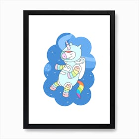 Unicorn Astronaut Art Print