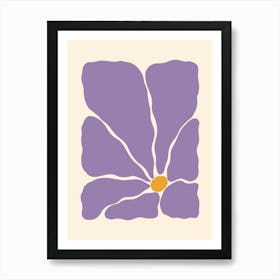 Abstract Flower 02 - Purple Art Print